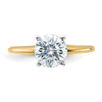 14k 1 3/4ct. G H I True Light Round Moissanite Solitaire Ring