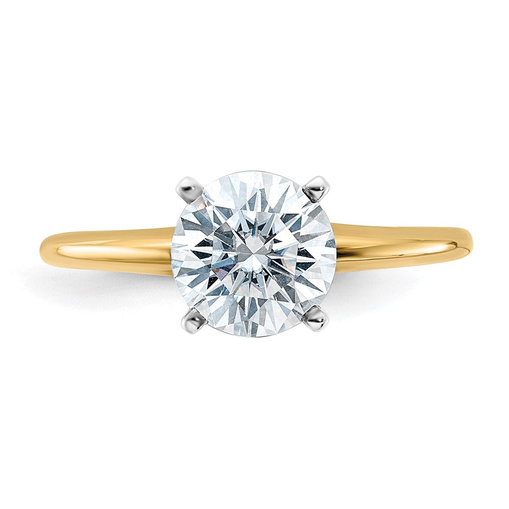 14k 1 3/4ct. G H I True Light Round Moissanite Solitaire Ring