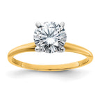 14k 1 3/4ct. G H I True Light Round Moissanite Solitaire Ring