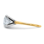 14k 3ct. G H I True Light Round Moissanite Solitaire Ring
