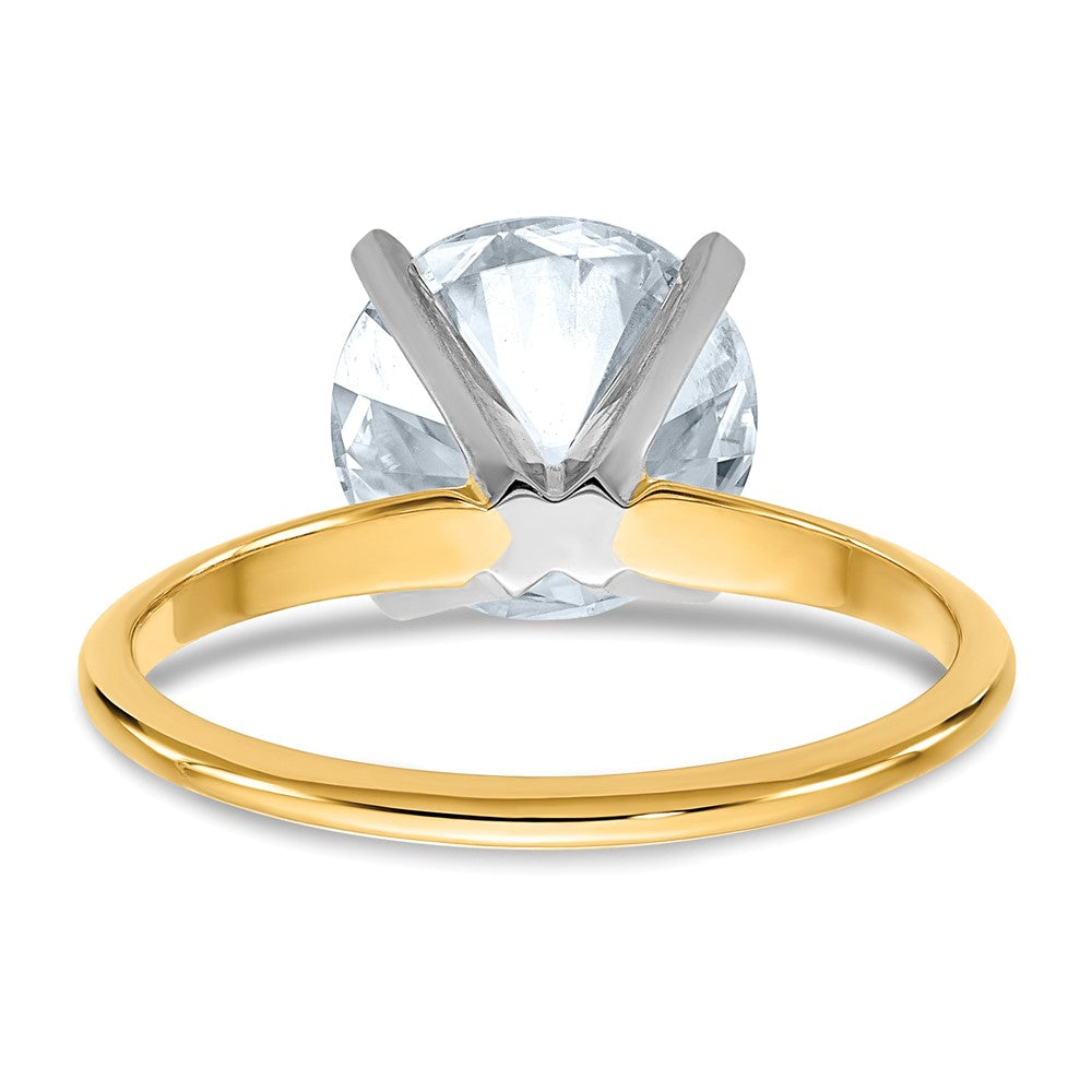 14k 3ct. G H I True Light Round Moissanite Solitaire Ring