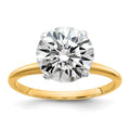 14k 3ct. G H I True Light Round Moissanite Solitaire Ring