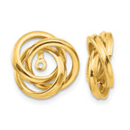 14k Polished Love Knot Earring Jackets