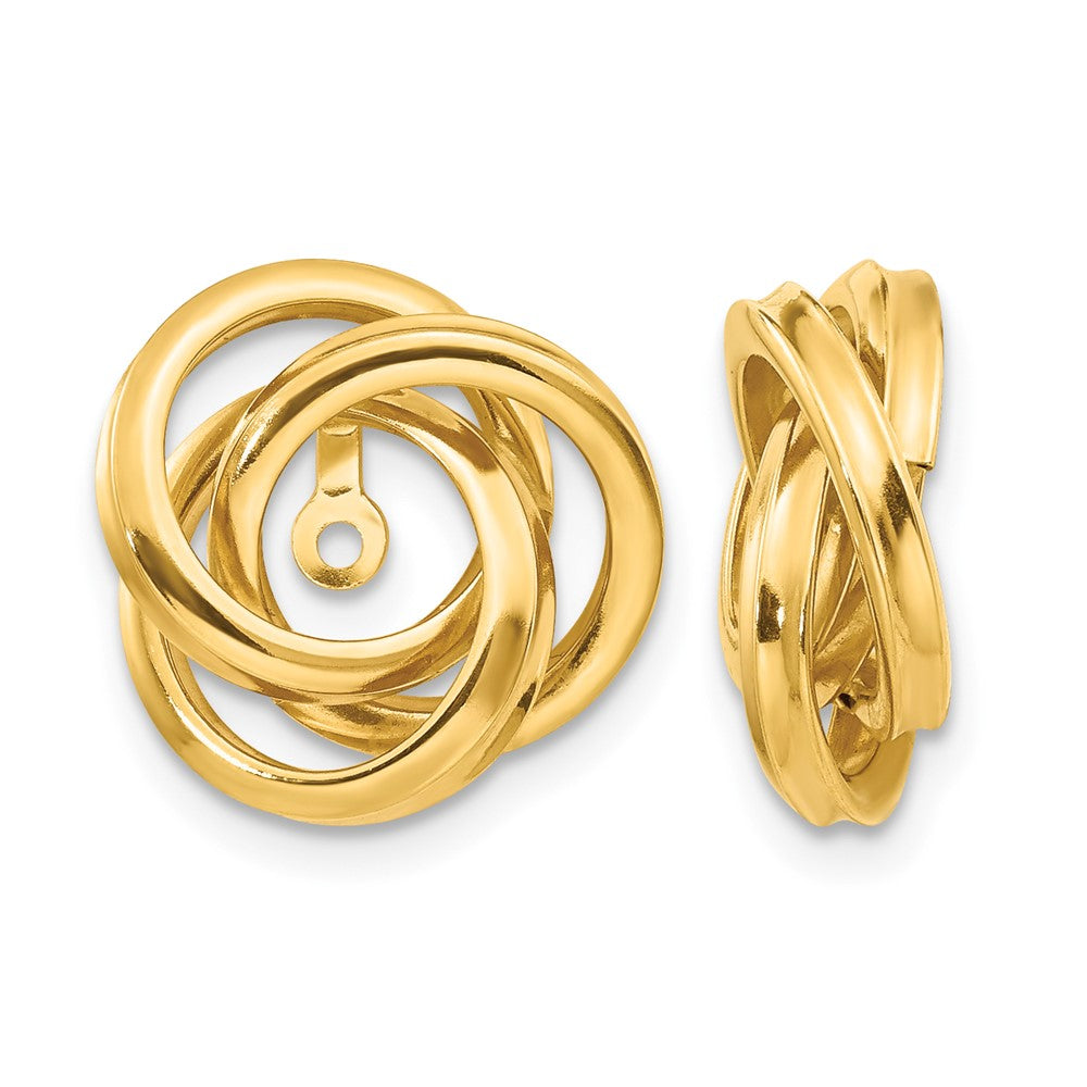 14k Polished Love Knot Earring Jackets