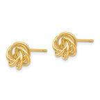 14k 8mm Polished Love Knot Post Earrings