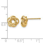 14k 8mm Polished Love Knot Post Earrings