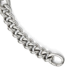 Sterling Silver CZ Polished Woven Bracelet