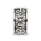 Sterling Silver Reflections Hinged Floral Clip Bead