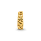 Sterling Silver Gold-plated Reflections Swirl Spacer Bead