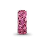 Sterling Silver Reflections Oct Double Row Preciosa Crystal Bead