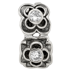 Sterling Silver Reflections CZ Connector Bead