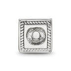 Sterling Silver Reflections Letter O Triangle Block Bead