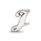 Sterling Silver Reflections Letter J Script Bead