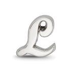 Sterling Silver Reflections Letter L Script Bead