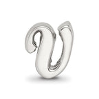 Sterling Silver Reflections Letter V Script Bead