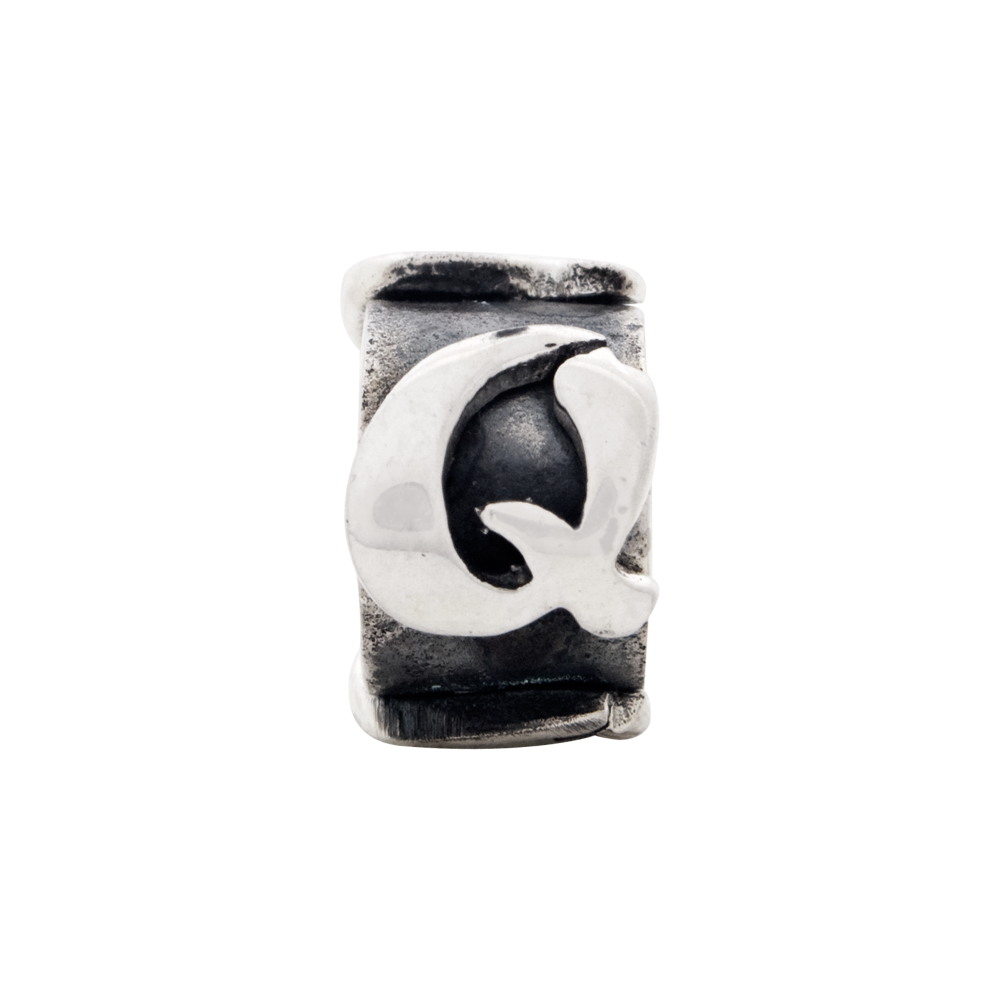 Sterling Silver Reflections Letter Q Message Bead