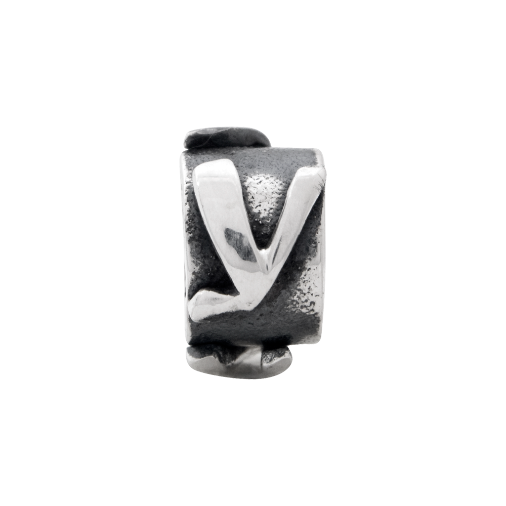 Sterling Silver Reflections Letter Y Message Bead