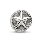Sterling Silver Reflections Antiqued Star Bead