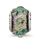 Sterling Silver Reflections Purple Dichroic Glass Bead