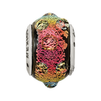 Sterling Silver Reflections Rainbow Dichroic Glass Bead