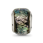 Sterling Silver Reflections Rainbow Dichroic Glass Bead