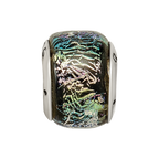Sterling Silver Reflections Rainbow Dichroic Glass Bead