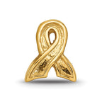 Sterling Silver Gold-plated Reflections Awareness Ribbon Bead