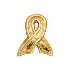 Sterling Silver Gold-plated Reflections Awareness Ribbon Bead