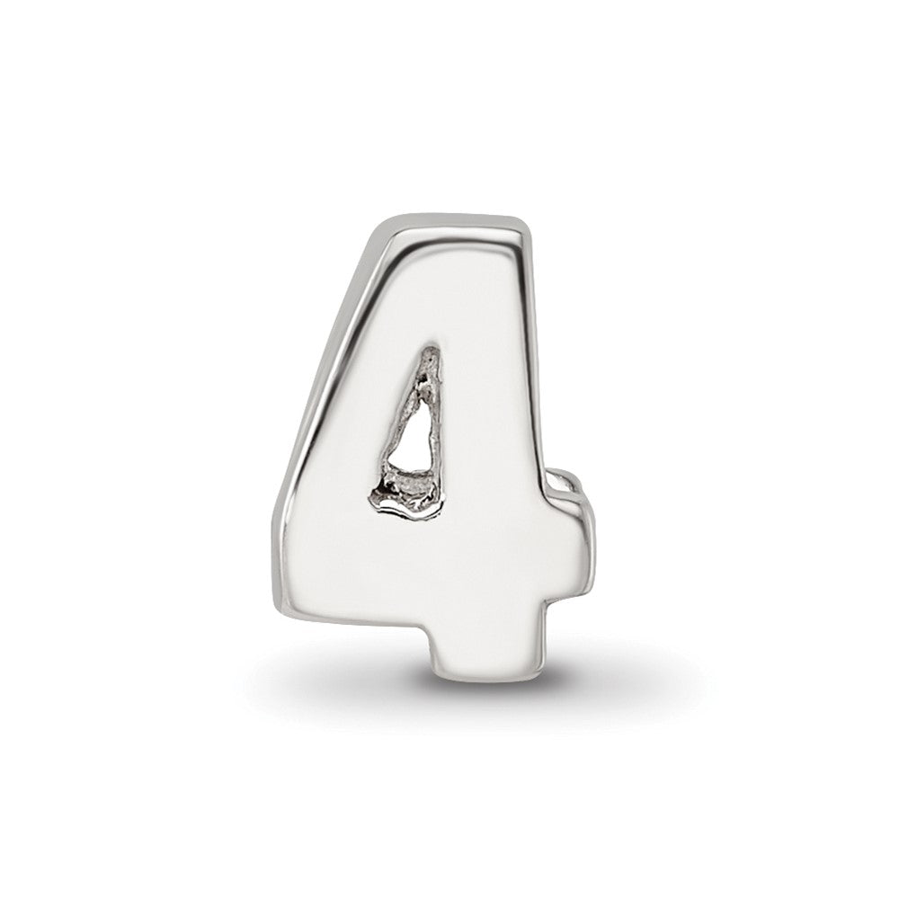 Sterling Silver Reflections Number 4 Bead