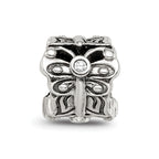 Sterling Silver Reflections Butterfly w/CZ Bali Bead