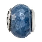 Sterling Silver Reflections Dark Blue Quartz Stone Bead