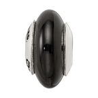 Sterling Silver Reflections Black Agate Stone Bead