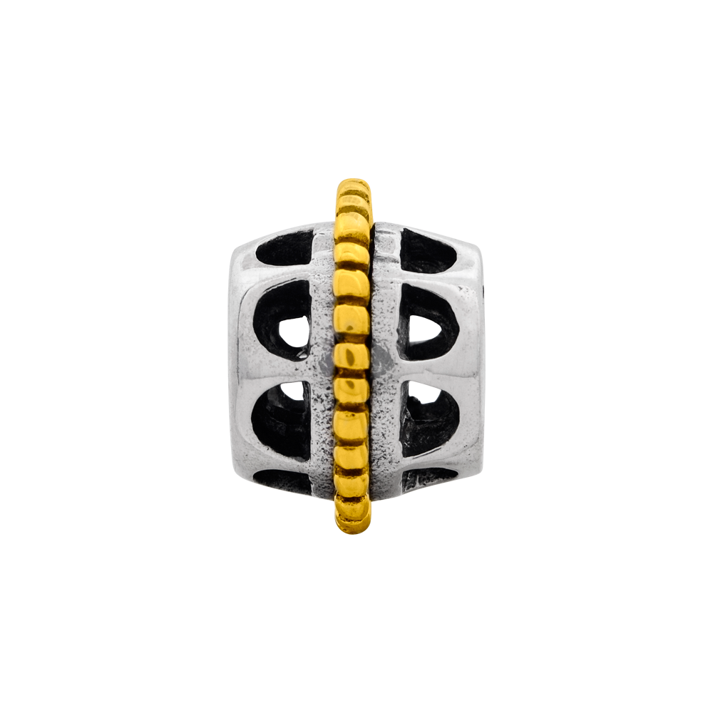 Sterling Silver & 14k Reflections Bali Bead