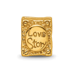 Sterling Silver Gold-plated Reflections Love Story Book Bead