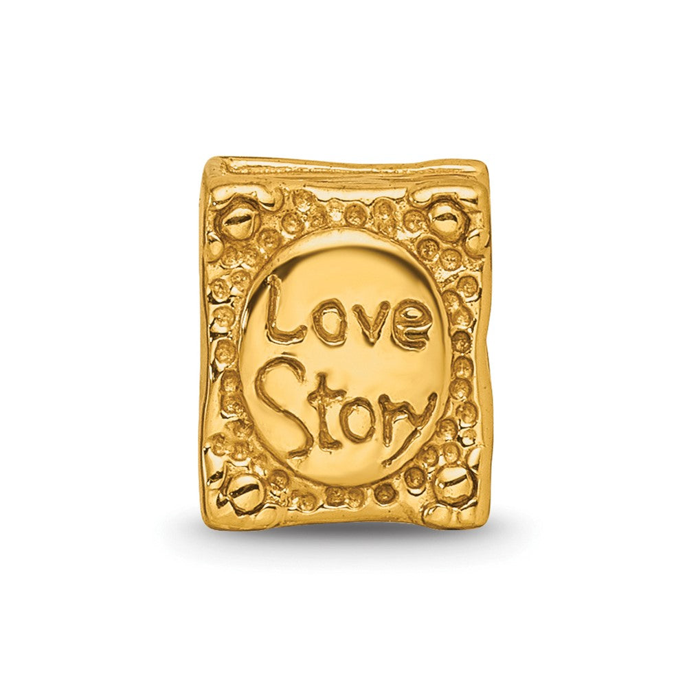 Sterling Silver Gold-plated Reflections Love Story Book Bead
