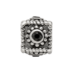 Sterling Silver Reflections Square 4 CZ Bead