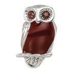 Sterling Silver Reflections Brown Enameled Wise Owl Bead