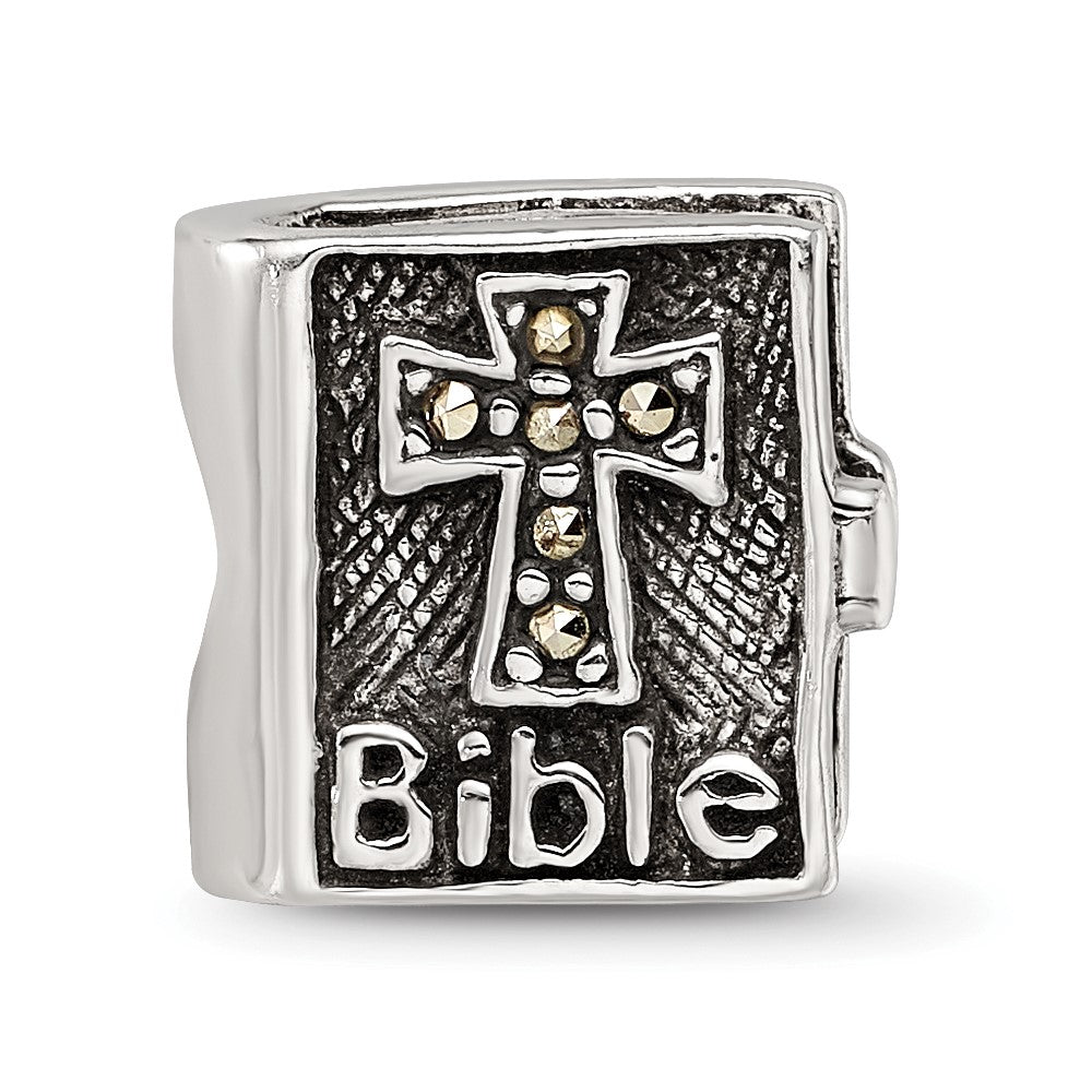 Sterling Silver Reflections Marcasite Cross Bible Bead