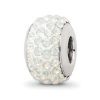 Sterling Silver Reflections Cream Full Preciosa Crystal Bead