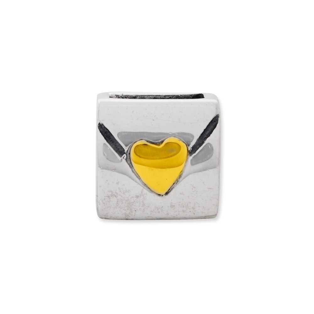 Sterling Silver & 14k Reflections Love Note Bead