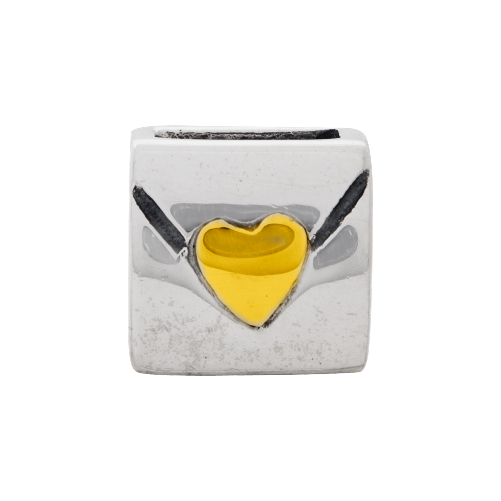 Sterling Silver & 14k Reflections Love Note Bead
