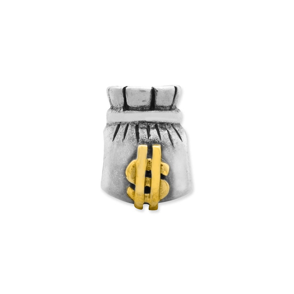 Sterling Silver & 14k Reflections Money Bag Bead