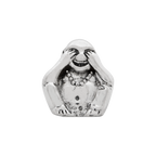 Sterling Silver Reflections See No Evil Buddha Bead