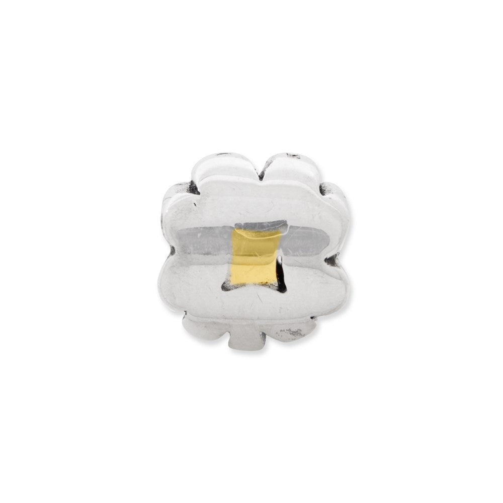 Sterling Silver & 14k Reflections Clover Bead