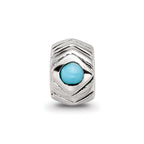Sterling Silver Reflections Turquoise Bead