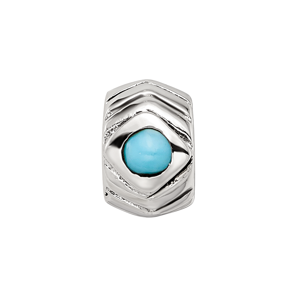 Sterling Silver Reflections Turquoise Bead