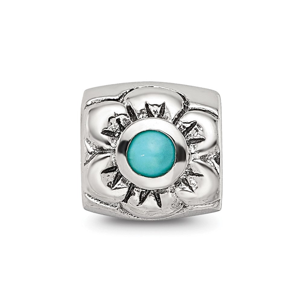 Sterling Silver Reflections Turquoise Bead