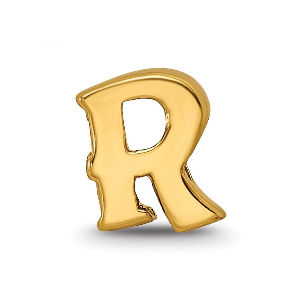 Sterling Silver Gold-plated Reflections Letter R Bead