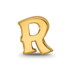 Sterling Silver Gold-plated Reflections Letter R Bead