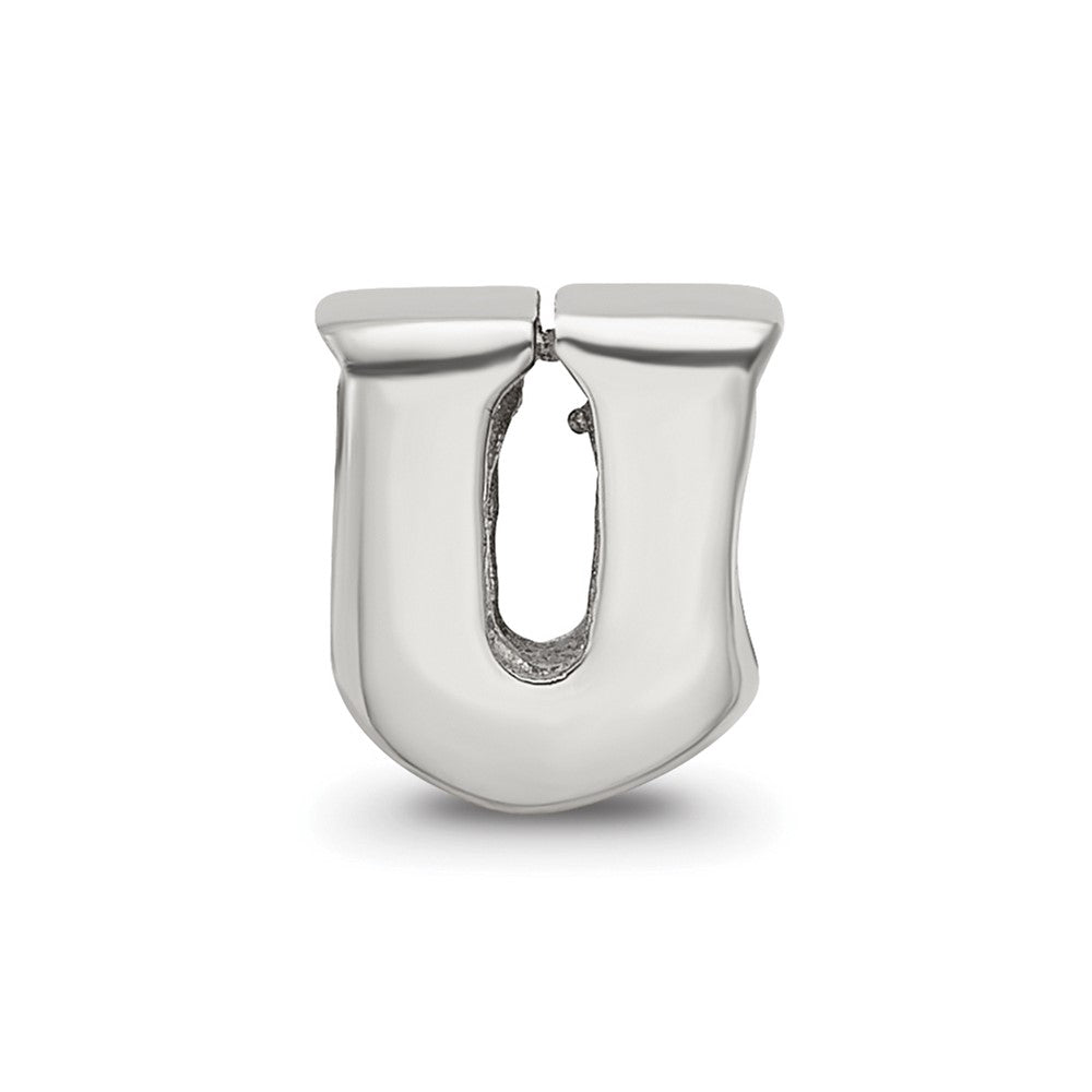 Sterling Silver Reflections Letter U Bead